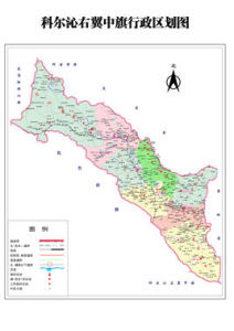 内蒙古科尔沁右翼中旗的地图
