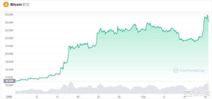 随着BTC价格短暂飙升超过25,000美元比特币空头被抹杀